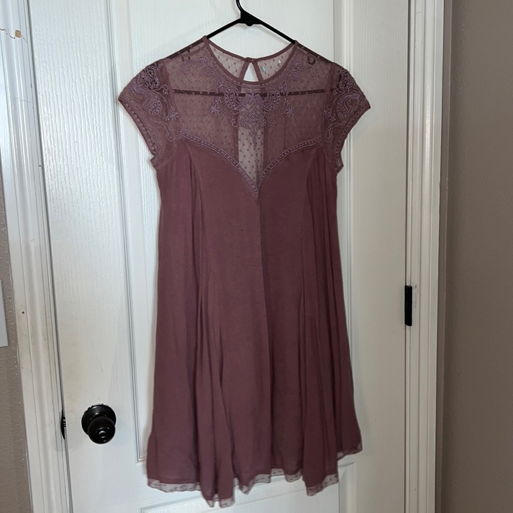 Free People Pink Lace Dress